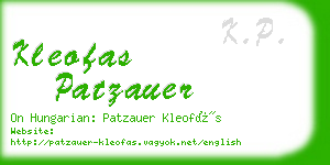 kleofas patzauer business card